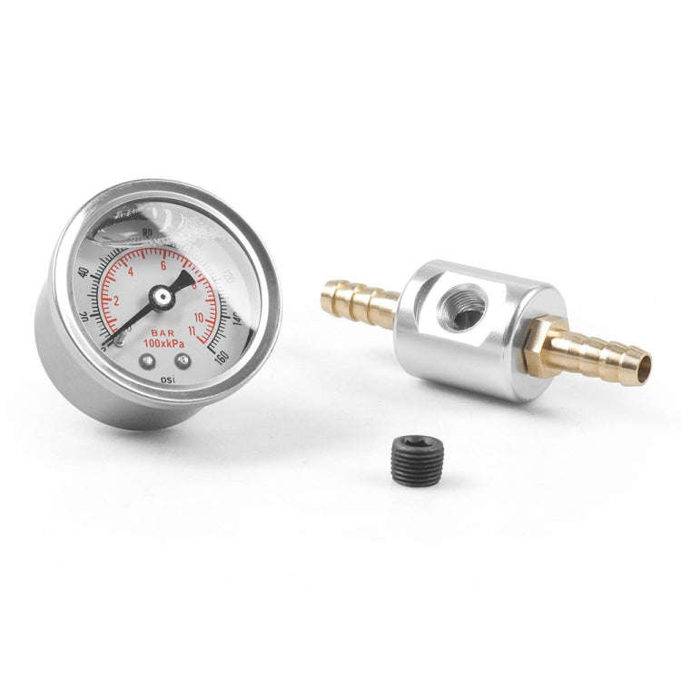 Universal Car 1/8 NPT 0-160 psi Fuel Pressure Gauge with Adaptor