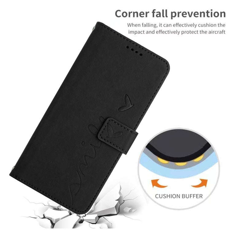 For Google Pixel 7 Skin Feel Heart Pattern Leather Phone Case(Black)