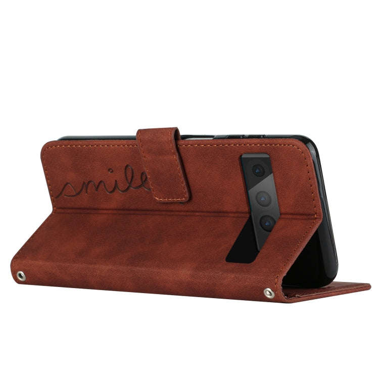 For Google Pixel 7 Pro Skin Feel Heart Pattern Leather Phone Case(Brown)