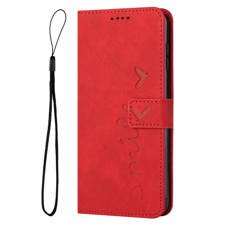 For Google Pixel 7 Pro Skin Feel Heart Pattern Leather Phone Case(Red)