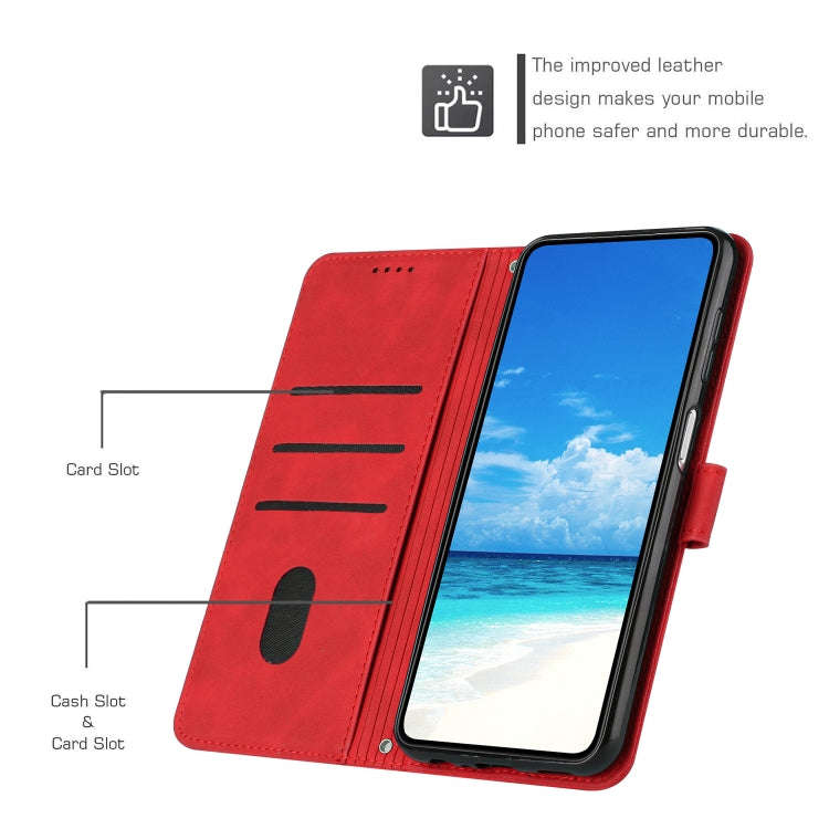 For Google Pixel 7 Pro Skin Feel Heart Pattern Leather Phone Case(Red)