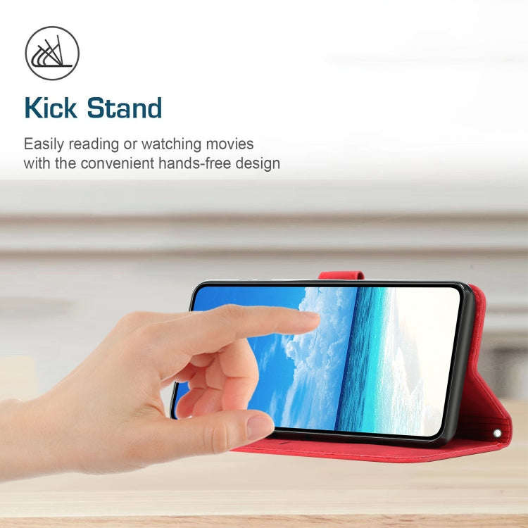 For Google Pixel 7 Pro Skin Feel Heart Pattern Leather Phone Case(Red)