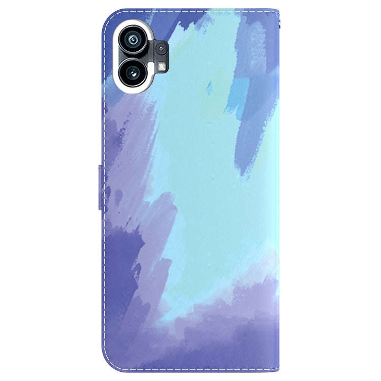 For Nothing Phone 1 Watercolor Pattern Flip Leather Phone Case(Winter Snow)
