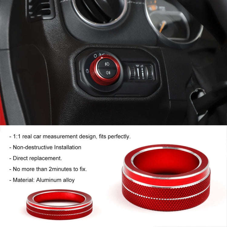 For Jeep Wrangler 2018-2021 4 in 1 Car Air Conditioner Switch Headlight Button Knob Cover Trim(Blue)