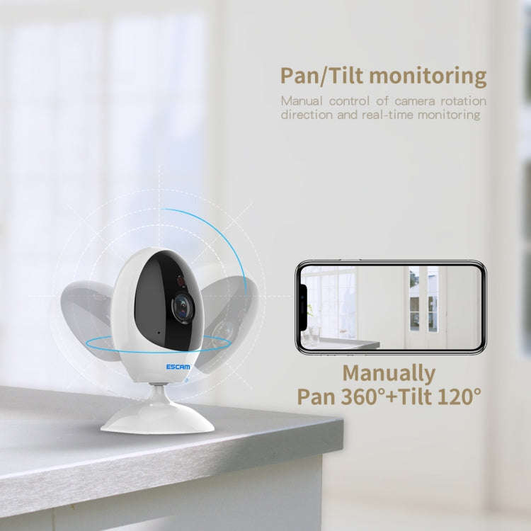 ESCAM QF006 3MP 1296P HD Indoor Wireless PTZ IP Camera IR Night Vision AI Humanoid Detection Home...