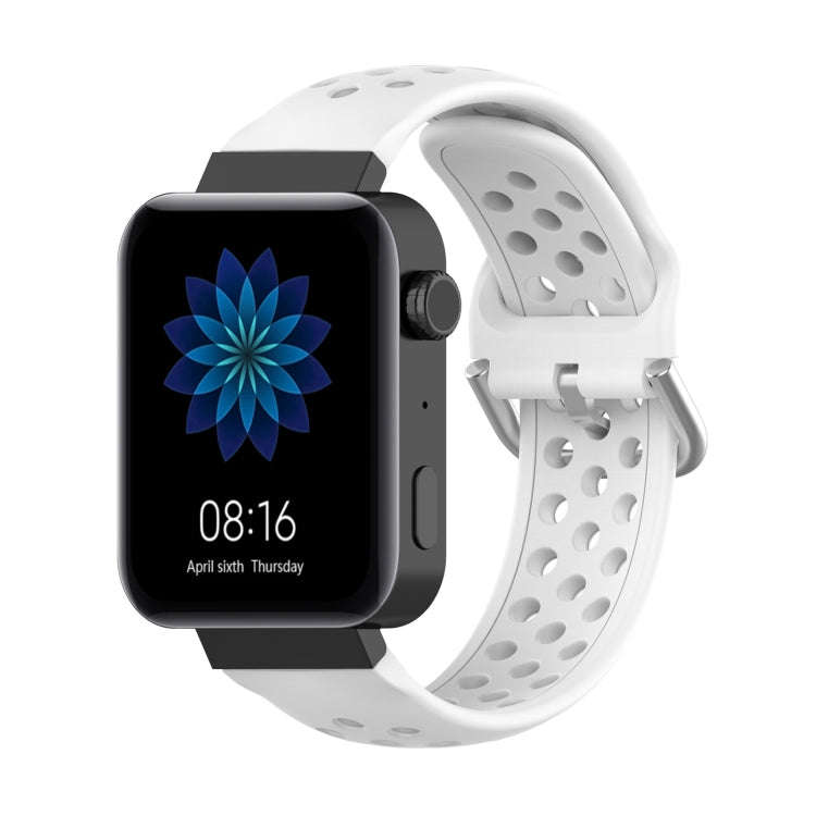 For Xiaomi Watch / Huawei Honor S1 18mm Solid Color Sport Watch Band(White)