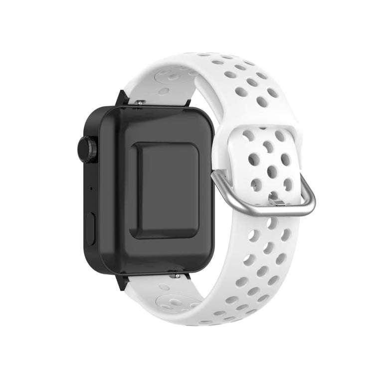 For Xiaomi Watch / Huawei Honor S1 18mm Solid Color Sport Watch Band(White)