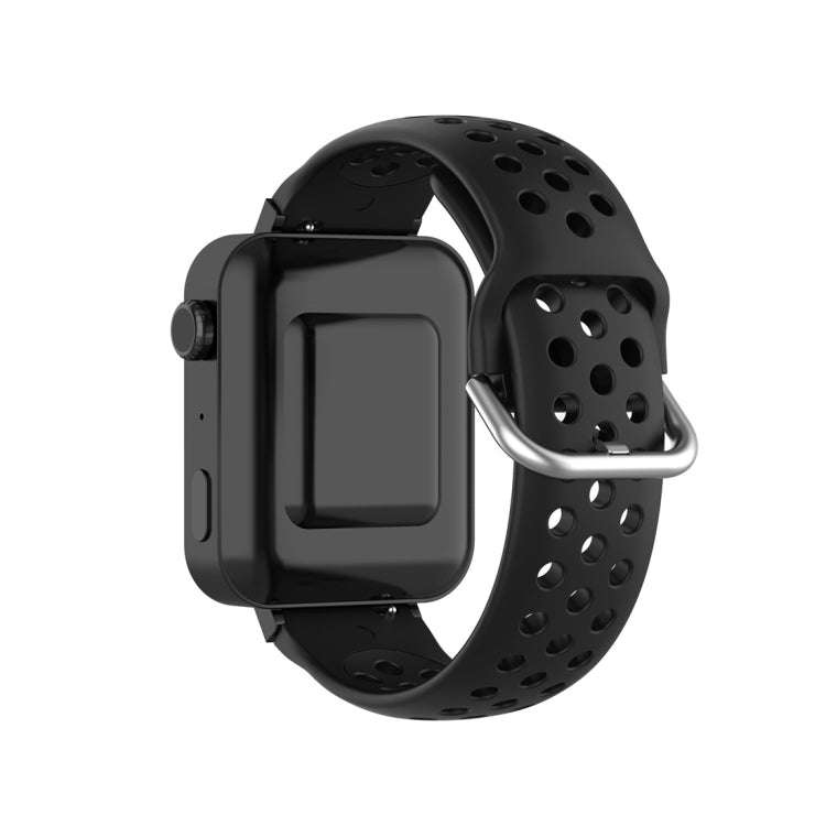 For Xiaomi Watch / Huawei Honor S1 18mm Solid Color Sport Watch Band(Black)