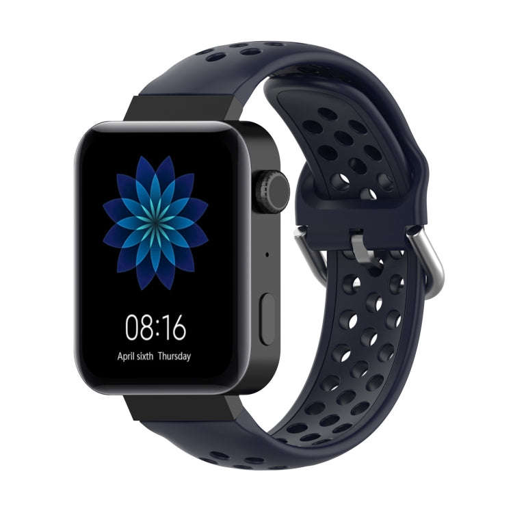 For Xiaomi Watch / Huawei Honor S1 18mm Solid Color Sport Watch Band(Dark Blue)