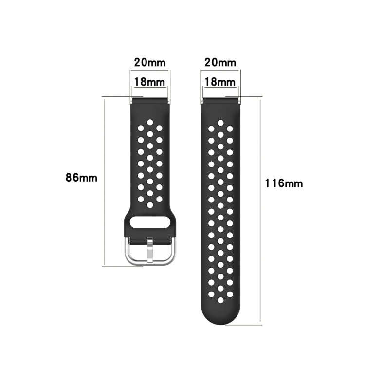 For Xiaomi Watch / Huawei Honor S1 18mm Solid Color Sport Watch Band(Dark Blue)