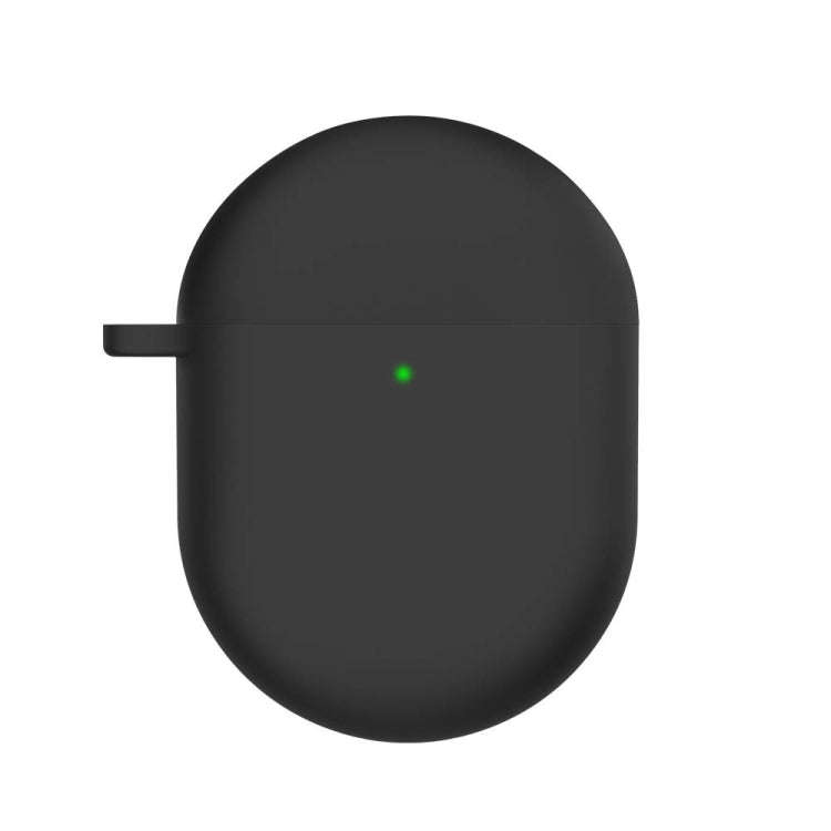 For Redmi Buds4 Silicone Earphone Protective Case with D Carabiner(Black)