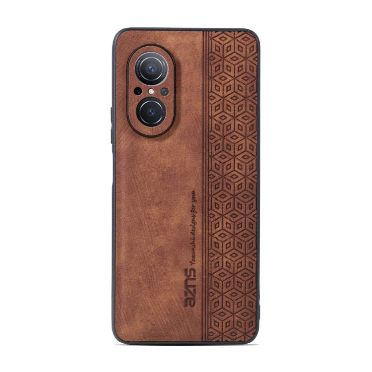 For Huawei nova 9 SE / Honor 50 SE AZNS 3D Embossed Skin Feel Phone Case(Brown)