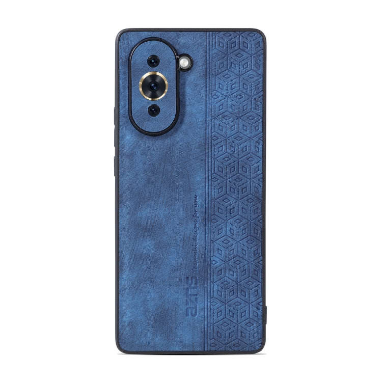 For Huawei nova 10 Pro AZNS 3D Embossed Skin Feel Phone Case(Sapphire Blue)