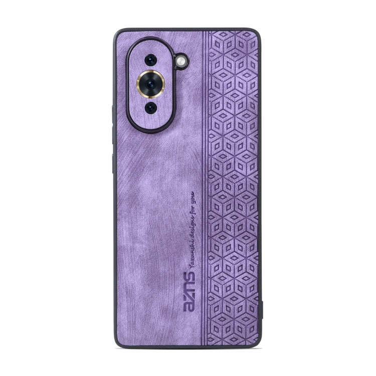 For Huawei nova 10 Pro AZNS 3D Embossed Skin Feel Phone Case(Purple)