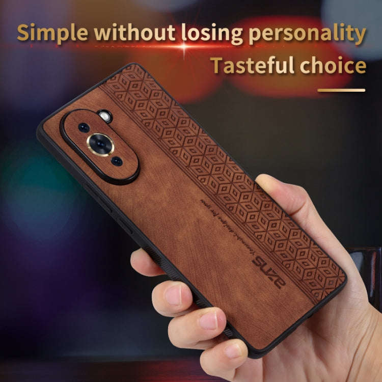 For Huawei nova 10 Pro AZNS 3D Embossed Skin Feel Phone Case(Purple)
