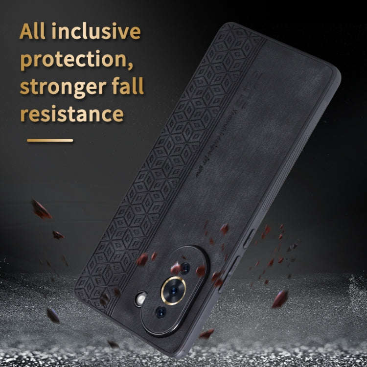 For Huawei nova 10 Pro AZNS 3D Embossed Skin Feel Phone Case(Purple)