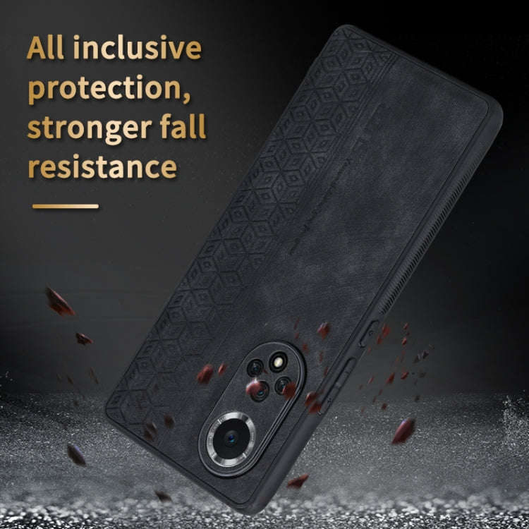 For Honor 50 Pro / Huawei nova 9 Pro AZNS 3D Embossed Skin Feel Phone Case(Sapphire Blue)