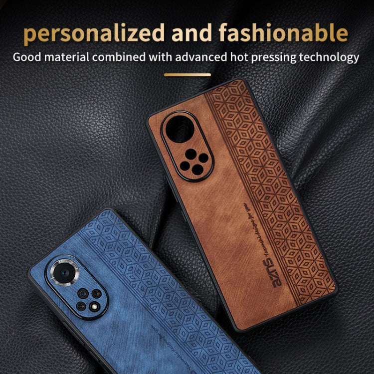 For Honor 50 Pro / Huawei nova 9 Pro AZNS 3D Embossed Skin Feel Phone Case(Sapphire Blue)