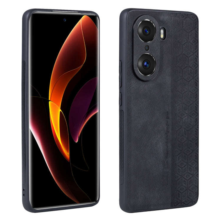For Honor 60 Pro AZNS 3D Embossed Skin Feel Phone Case(Black)