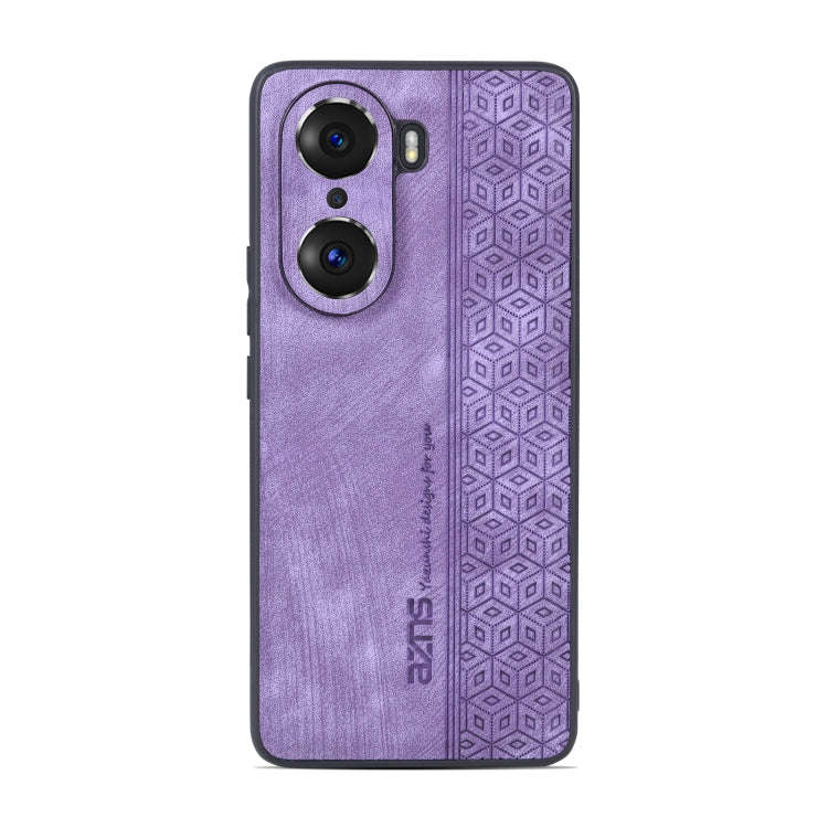 For Honor 60 Pro AZNS 3D Embossed Skin Feel Phone Case(Purple)