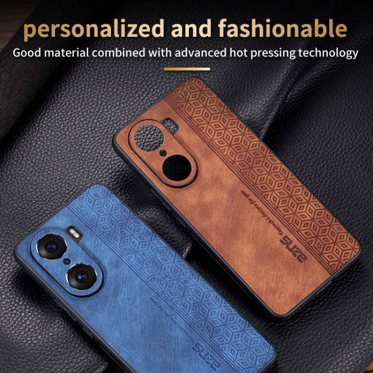 For Honor 60 AZNS 3D Embossed Skin Feel Phone Case(Sapphire Blue)
