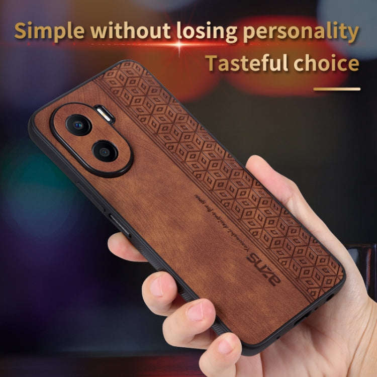 For Honor X40i AZNS 3D Embossed Skin Feel Phone Case(Black)