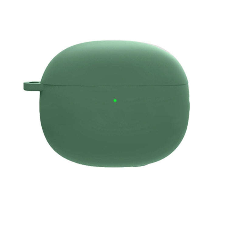 For Redmi Buds4 Pro Silicone Earphone Protective Case with D Carabiner(Deep Green)