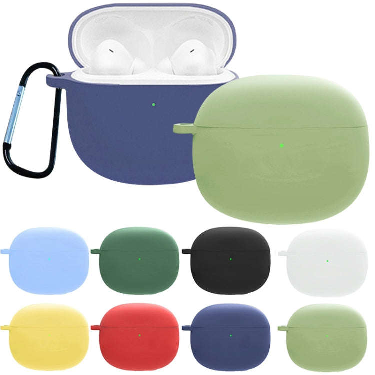 For Redmi Buds4 Pro Silicone Earphone Protective Case with D Carabiner(Deep Green)