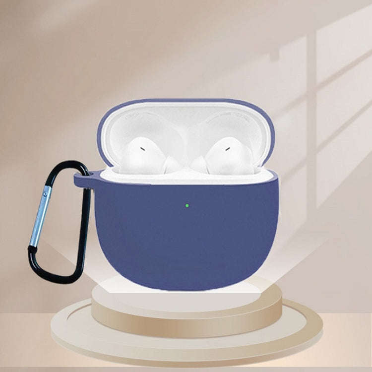 For Redmi Buds4 Pro Silicone Earphone Protective Case with D Carabiner(White)