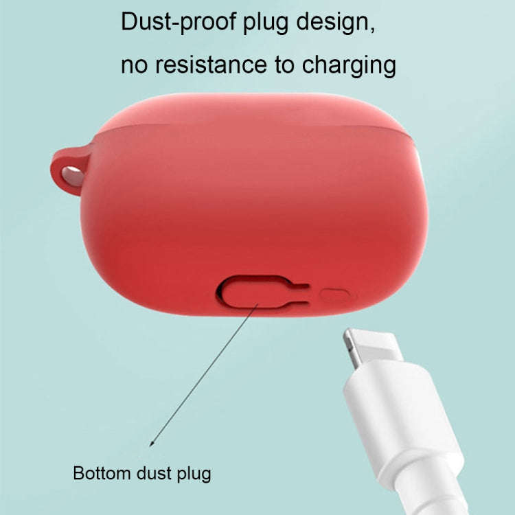 For Redmi Buds4 Pro Silicone Earphone Protective Case with D Carabiner(White)