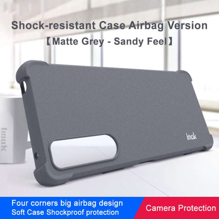 For Sony Xperia 5 IV imak Shockproof Airbag TPU Phone Case(Matte Grey)