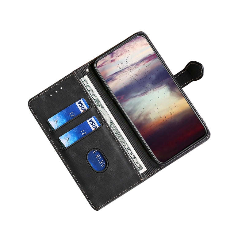 For Sharp Aquos Sense7 Skin Feel Magnetic Buckle Leather Phone Case(Black)