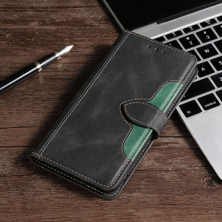For Sharp Aquos Sense7 Skin Feel Magnetic Buckle Leather Phone Case(Black)