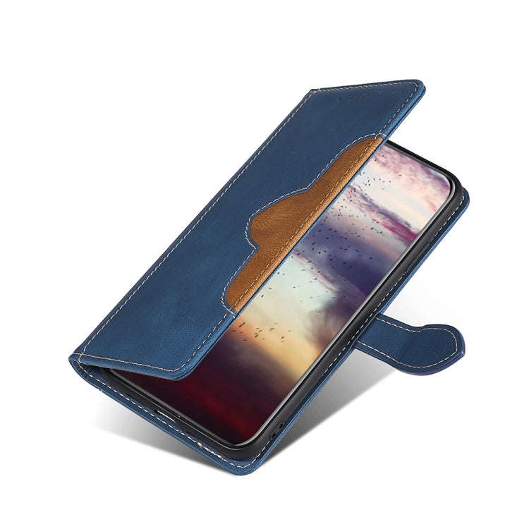 For Sharp Aquos Sense7 Skin Feel Magnetic Buckle Leather Phone Case(Blue)