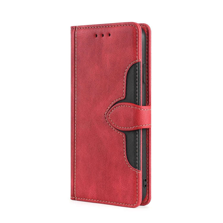 For Sharp Aquos Sense7 Skin Feel Magnetic Buckle Leather Phone Case(Red)