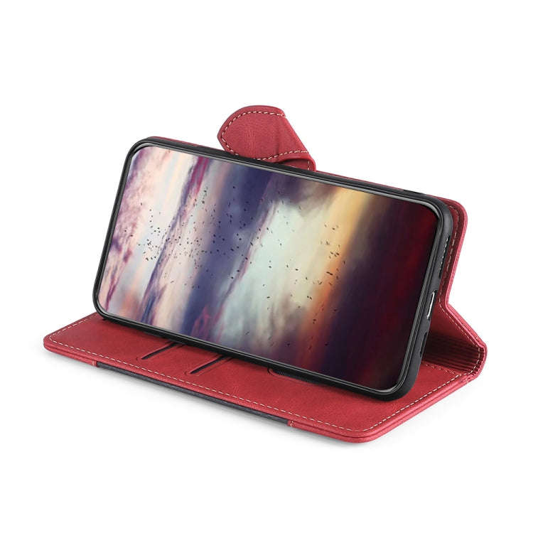 For Sharp Aquos Sense7 Skin Feel Magnetic Buckle Leather Phone Case(Red)