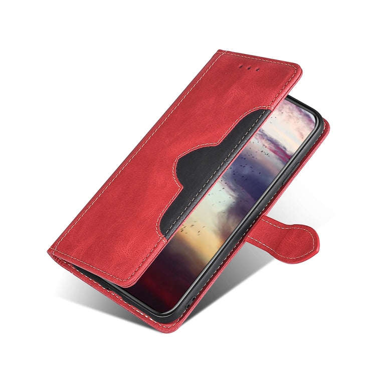 For Sharp Aquos Sense7 Skin Feel Magnetic Buckle Leather Phone Case(Red)