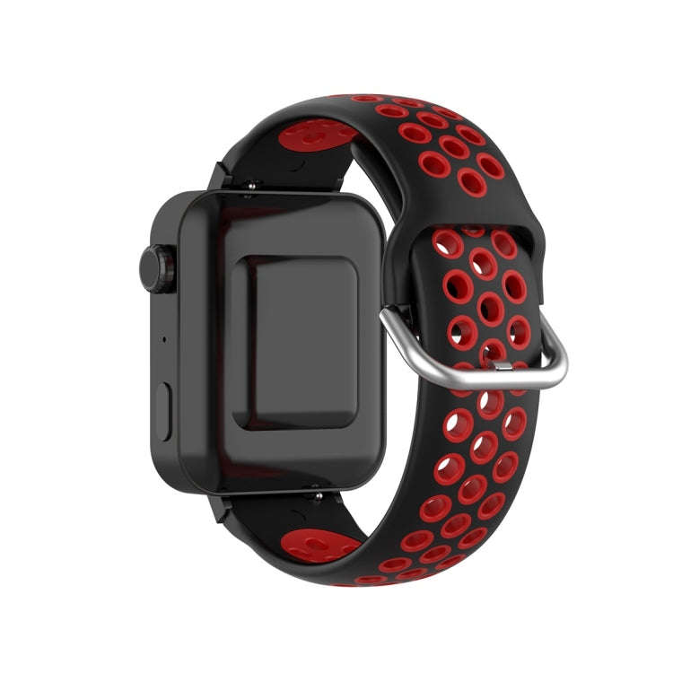 For Xiaomi Watch / Huawei Honor S1 18mm Two Color Sport Watch Band(Black + Red)