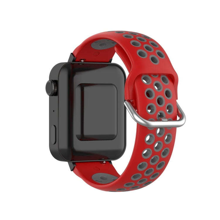 For Xiaomi Watch / Huawei Honor S1 18mm Two Color Sport Watch Band(Red + Grey)