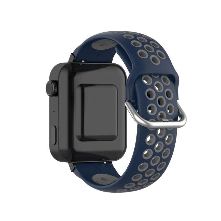For Xiaomi Watch / Huawei Honor S1 18mm Two Color Sport Watch Band(Blue + Grey)