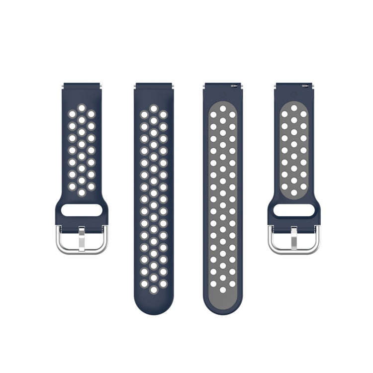 For Xiaomi Watch / Huawei Honor S1 18mm Two Color Sport Watch Band(Blue + Grey)