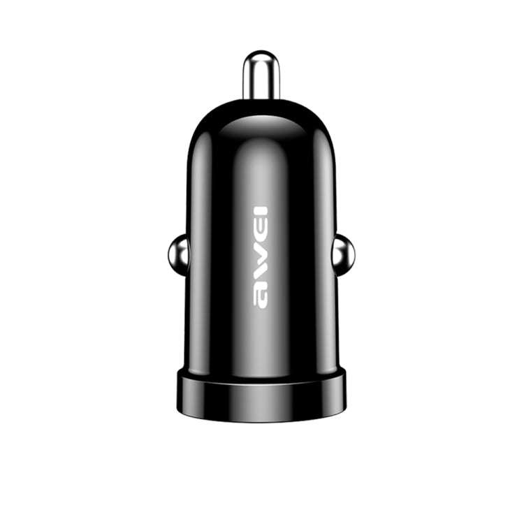 awei C-826 Mini Dual USB 2.4A Car Charger(Black)