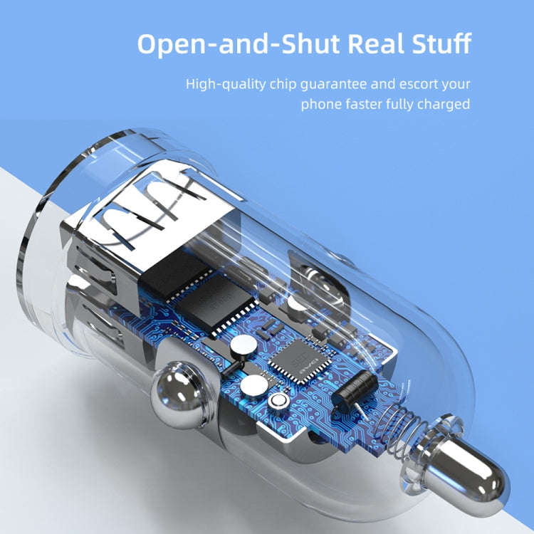 awei C-826 Mini Dual USB 2.4A Car Charger(Black)
