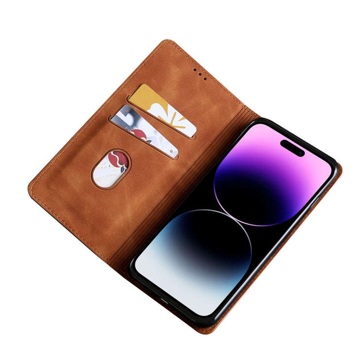 For Nokia G400 Skin Feel Magnetic Leather Phone Case(Light Brown)