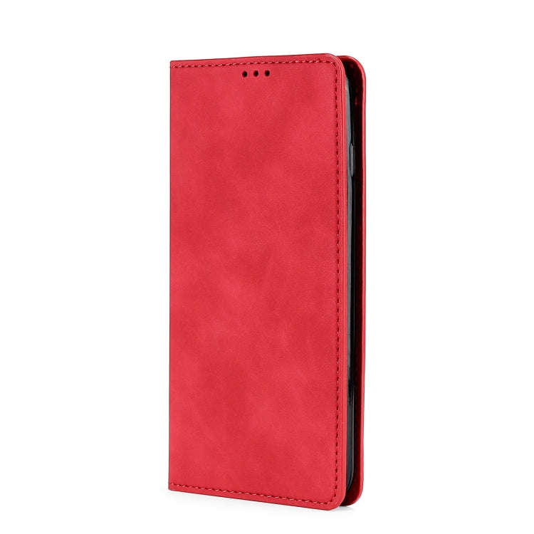 For Sharp Aquos Sense7 Skin Feel Magnetic Leather Phone Case(Red)