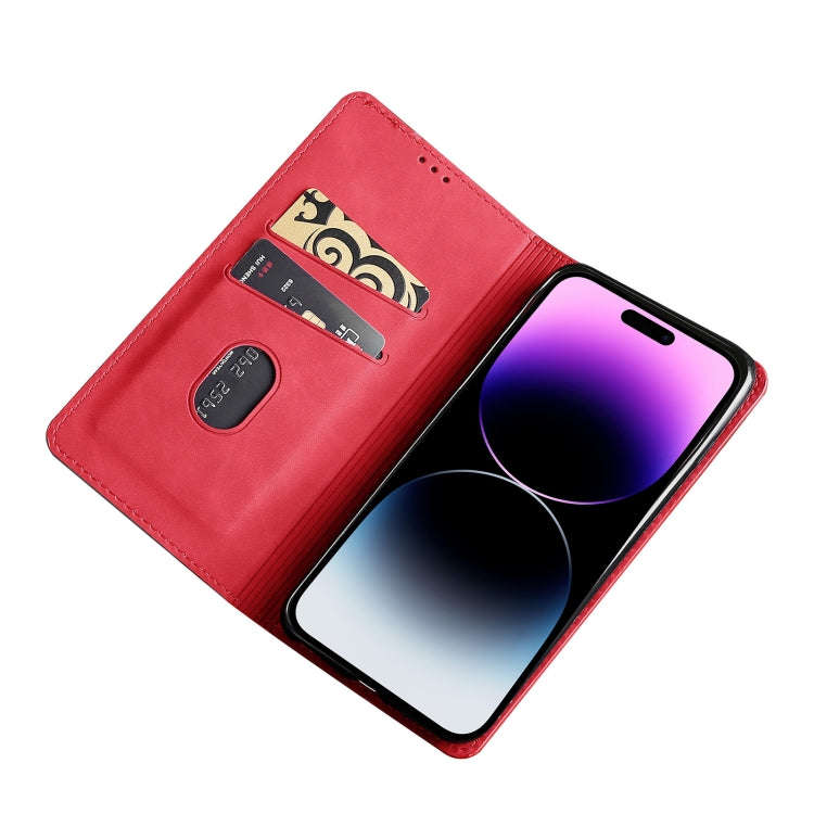 For Sharp Aquos Sense7 Skin Feel Magnetic Leather Phone Case(Red)
