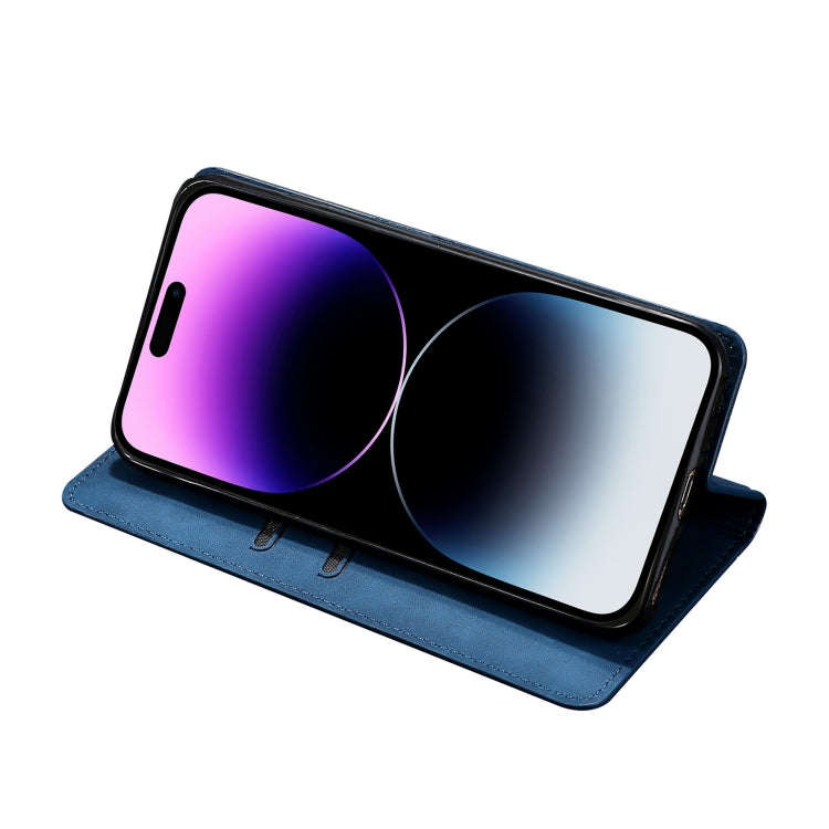 For Sharp Aquos Sense7 Skin Feel Magnetic Leather Phone Case(Blue)