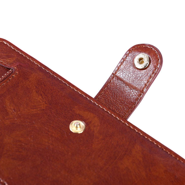For Sharp Aquos Sense7 Zipper Bag Leather Phone Case(Brown)