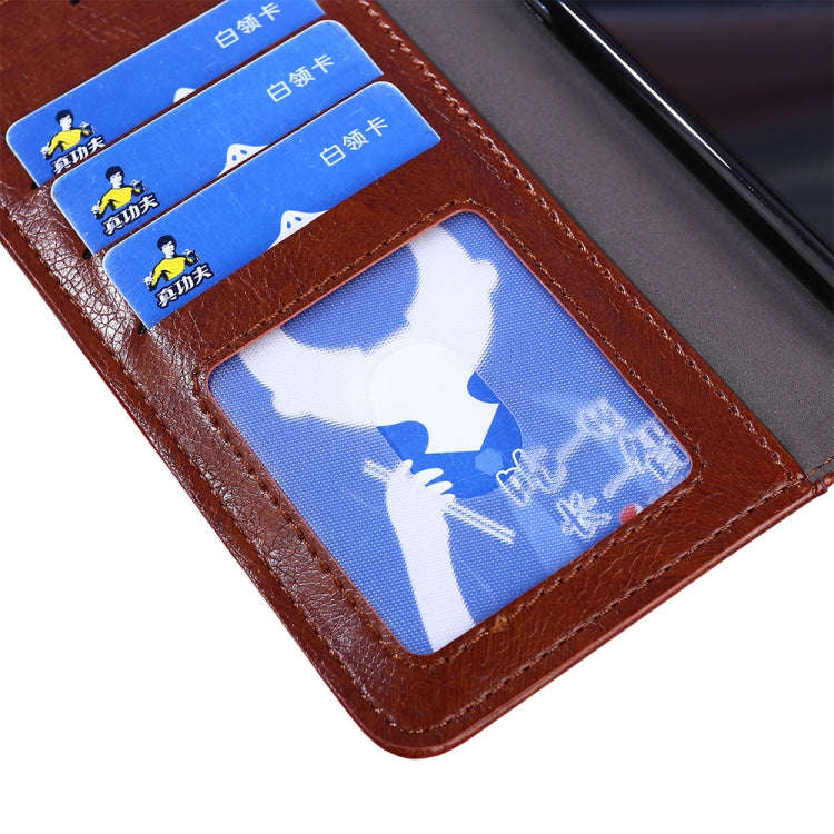 For Sharp Aquos Sense7 Zipper Bag Leather Phone Case(Brown)