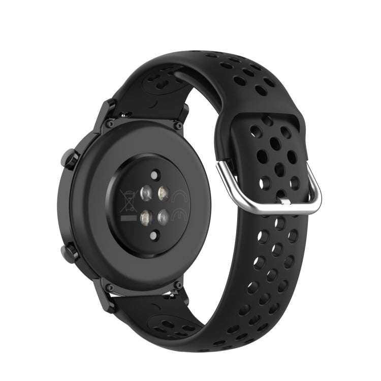 For Huawei Watch GT2 42MM 20mm Clasp Solid Color Sport Watch Band(Black)